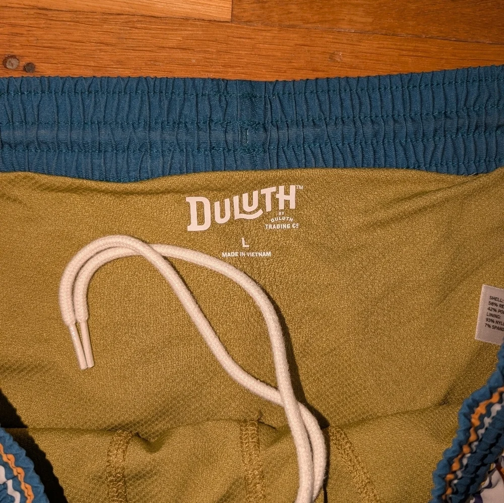Duluth Men's Striped Swim Trunks